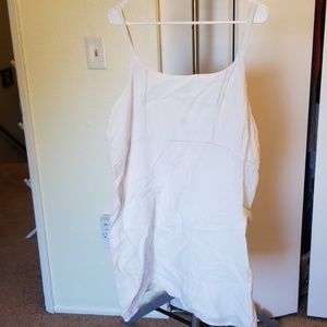 White knee length dress